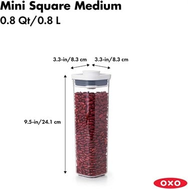 OXO 11234100 OXO GG POP Saklama Kabı-Mini Kare Orta 0.76 LtOXO